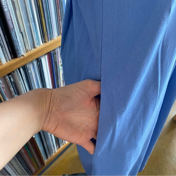 NWOT ETSY / NATURE BREEZE SHOP Ukrainian-made linen dress in periwinkle blue - S - Picture 6 of 6